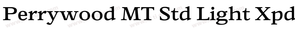Perrywood MT Std Light Xpd字体转换
